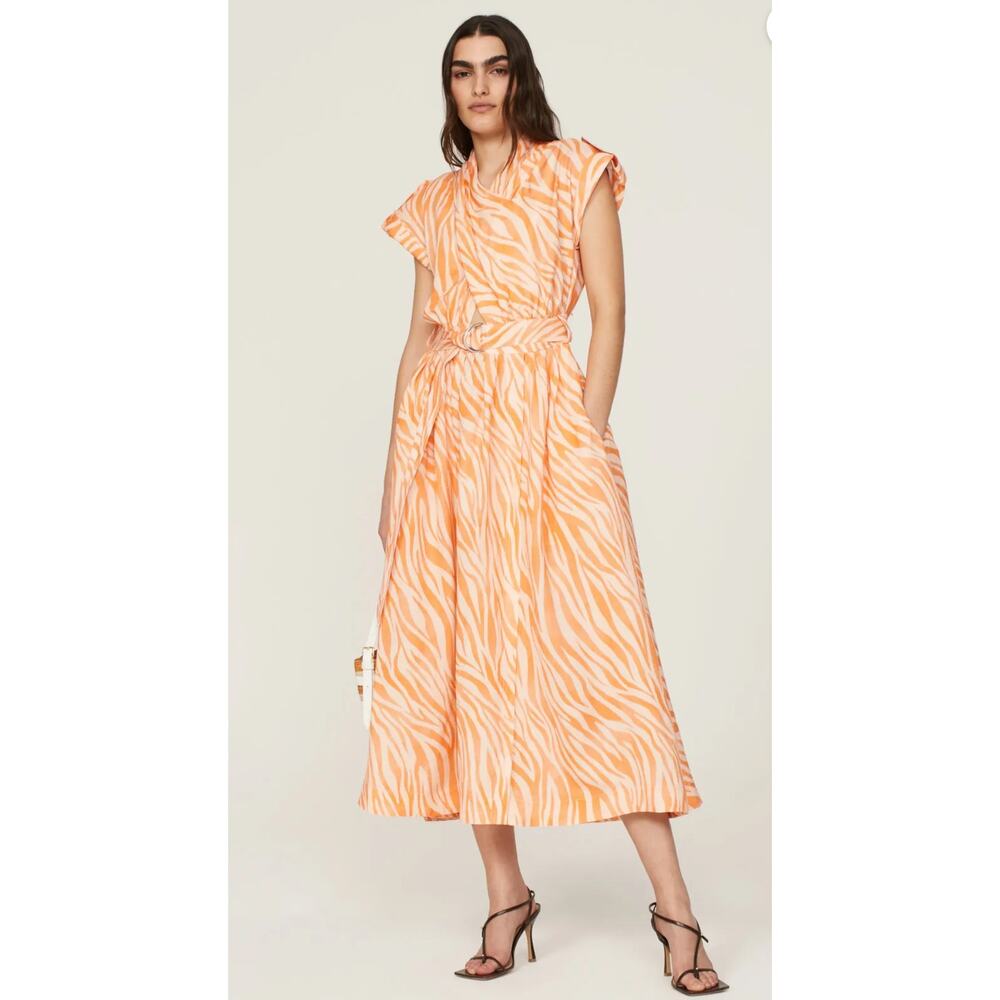 Derek Lam Collective, Cross Front Midi Dress, size: 46